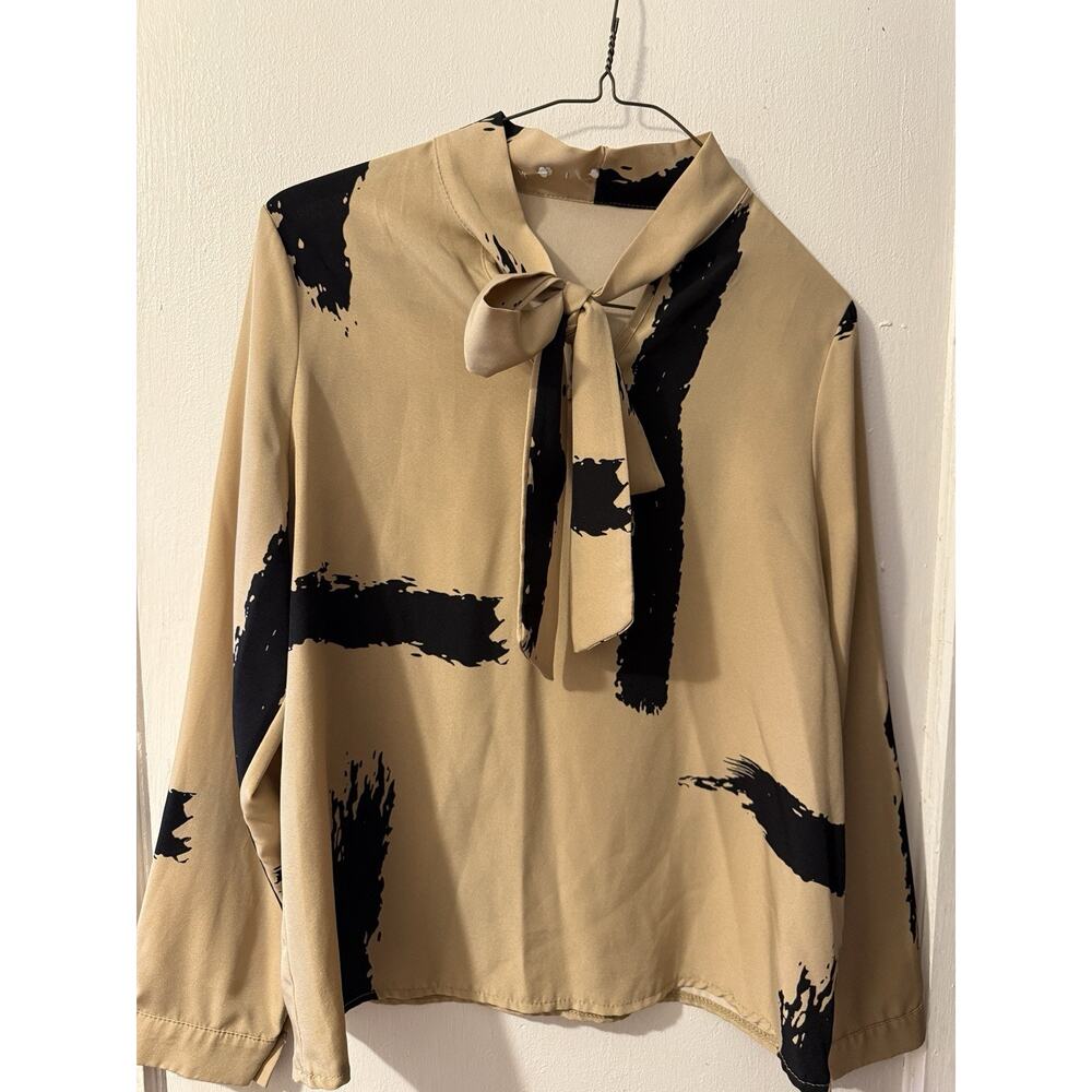 Shein Women's Blouse Shirt Top Size M Medium NWT Blue Pink Purple Long Sleeve